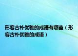 形容古朴优雅的成语有哪些（形容古朴优雅的成语）
