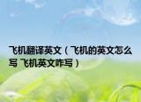 飞机翻译英文（飞机的英文怎么写 飞机英文咋写）