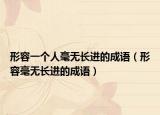 形容一个人毫无长进的成语（形容毫无长进的成语）