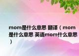 mom是什么意思 翻译（mom是什么意思 英语mom什么意思）