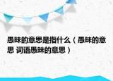 愚昧的意思是指什么（愚昧的意思 词语愚昧的意思）