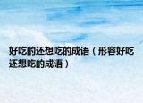 好吃的还想吃的成语（形容好吃还想吃的成语）