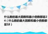 什么数的最大因数和最小倍数都是24（什么数的最大因数和最小倍数都是18）
