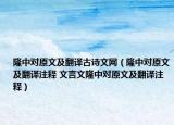 隆中对原文及翻译古诗文网（隆中对原文及翻译注释 文言文隆中对原文及翻译注释）