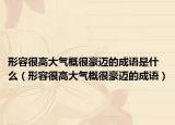 形容很高大气概很豪迈的成语是什么（形容很高大气概很豪迈的成语）