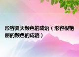 形容夏天颜色的成语（形容很艳丽的颜色的成语）