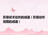形容武术动作的成语（形容动作炫酷的成语）