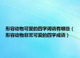 形容动物可爱的四字词语有哪些（形容动物非常可爱的四字成语）