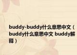 buddy-buddy什么意思中文（buddy什么意思中文 buddy解释）