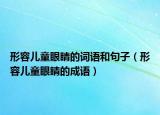 形容儿童眼睛的词语和句子（形容儿童眼睛的成语）