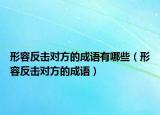 形容反击对方的成语有哪些（形容反击对方的成语）