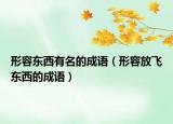 形容东西有名的成语（形容放飞东西的成语）