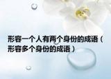 形容一个人有两个身份的成语（形容多个身份的成语）