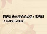 形容认错态度好的成语（形容对人态度好的成语）