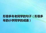形容多年老同学的句子（形容多年的小学同学的成语）