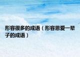 形容很多的成语（形容恩爱一辈子的成语）