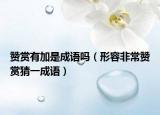赞赏有加是成语吗（形容非常赞赏猜一成语）