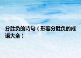 分胜负的诗句（形容分胜负的成语大全）