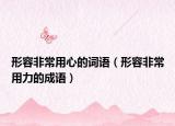形容非常用心的词语（形容非常用力的成语）