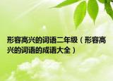 形容高兴的词语二年级（形容高兴的词语的成语大全）