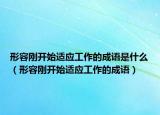 形容刚开始适应工作的成语是什么（形容刚开始适应工作的成语）