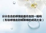分分合合的感情能最终走到一起吗（形容感情走到哪算哪的成语大全）