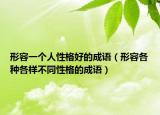 形容一个人性格好的成语（形容各种各样不同性格的成语）