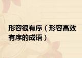 形容很有序（形容高效有序的成语）