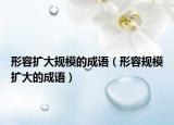 形容扩大规模的成语（形容规模扩大的成语）