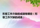 形容工作欠缺的成语有哪些（形容工作欠缺的成语）