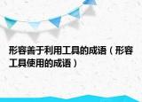 形容善于利用工具的成语（形容工具使用的成语）