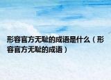 形容官方无耻的成语是什么（形容官方无耻的成语）