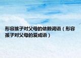 形容孩子对父母的依赖词语（形容孩子对父母的爱成语）