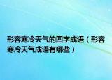 形容寒冷天气的四字成语（形容寒冷天气成语有哪些）
