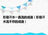 形容汗水一直流的成语（形容汗水流不停的成语）