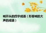 喊开头的四字成语（形容喊的大声的成语）
