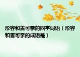形容和善可亲的四字词语（形容和善可亲的成语是）