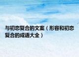 与初恋复合的文案（形容和初恋复合的成语大全）