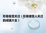 形容备受关注（形容很受人关注的成语大全）