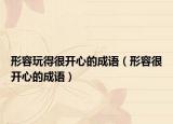形容玩得很开心的成语（形容很开心的成语）