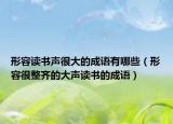 形容读书声很大的成语有哪些（形容很整齐的大声读书的成语）