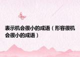 表示机会很小的成语（形容很机会很小的成语）