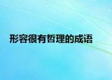 形容很有哲理的成语