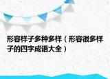 形容样子多种多样（形容很多样子的四字成语大全）