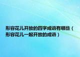 形容花儿开放的四字成语有哪些（形容花儿一起开放的成语）