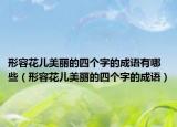 形容花儿美丽的四个字的成语有哪些（形容花儿美丽的四个字的成语）