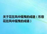 关于花在风中摇曳的成语（形容花在风中摇曳的成语）