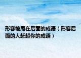形容被甩在后面的成语（形容后面的人赶超你的成语）