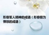 形容军人精神的成语（形容极为愤怒的成语）