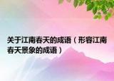 关于江南春天的成语（形容江南春天景象的成语）